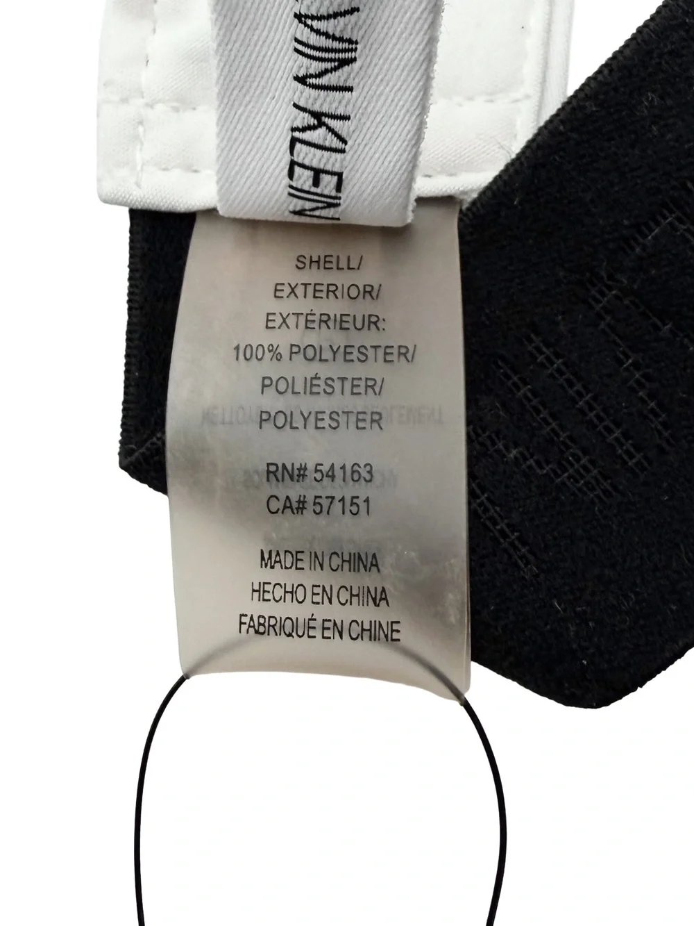 Calvin Klein White Logo Adjustable Sun Visor Hat